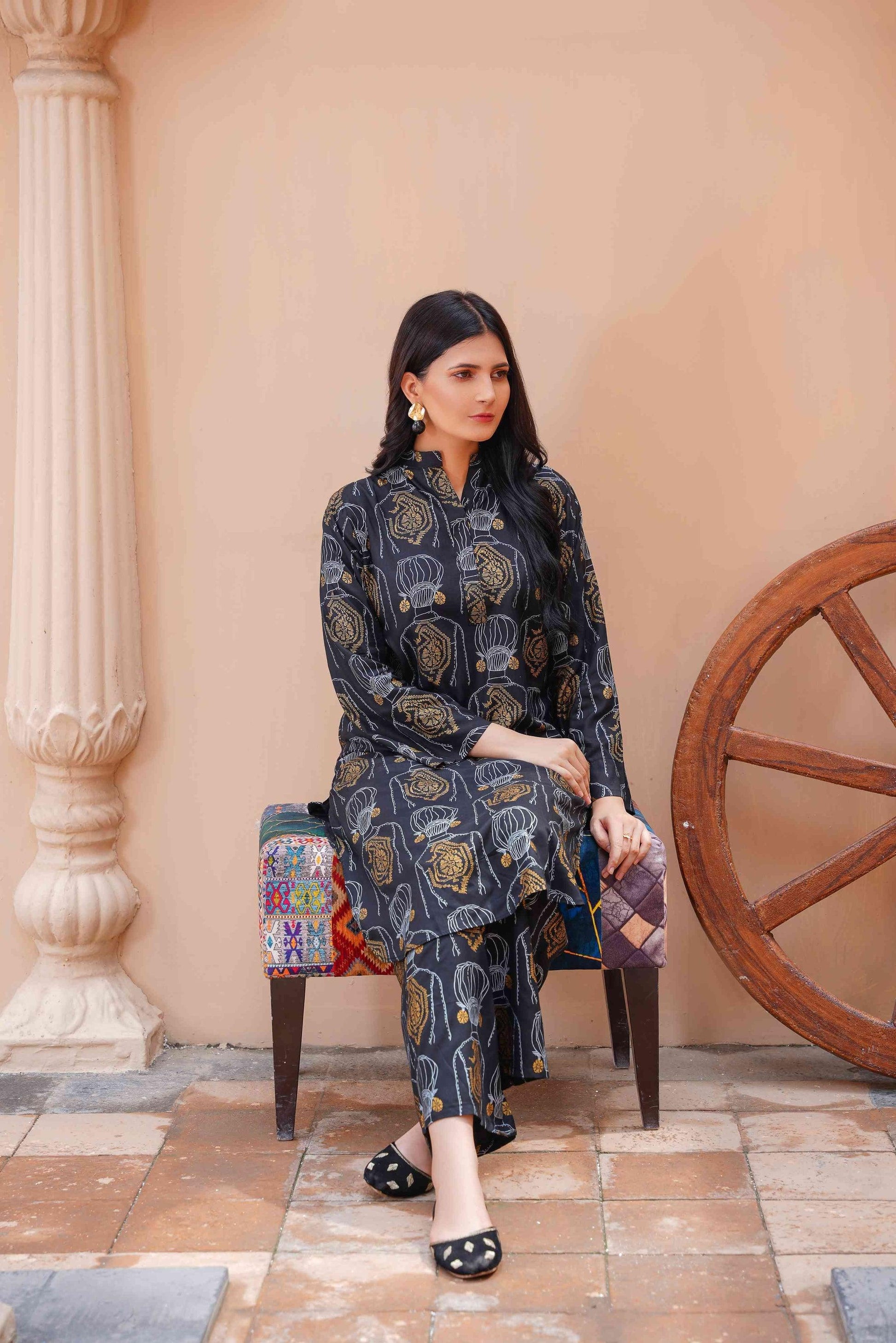 Melodic 2Pcs Stitched Suit