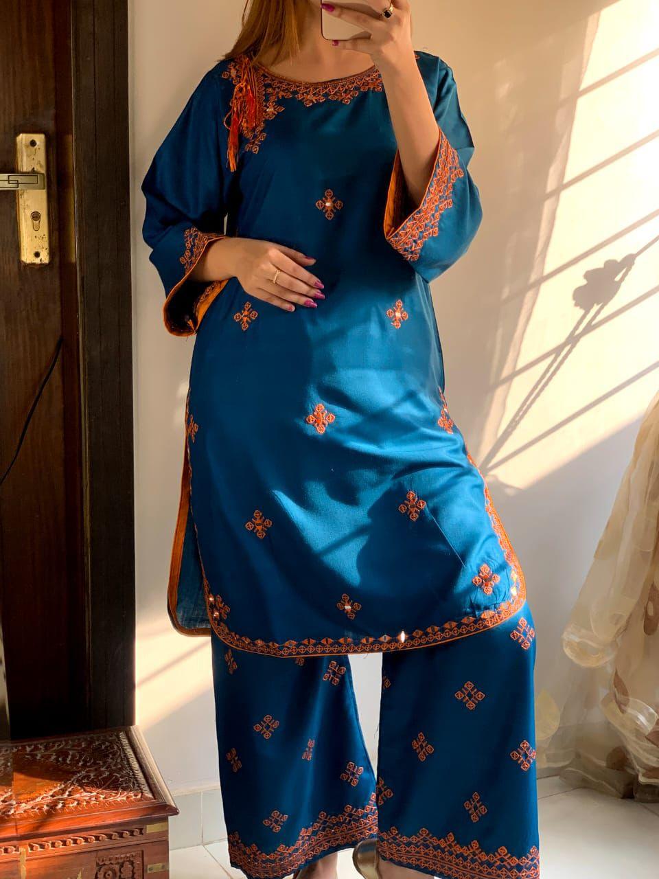 Desi Core Embroidery 2Pcs Stitched