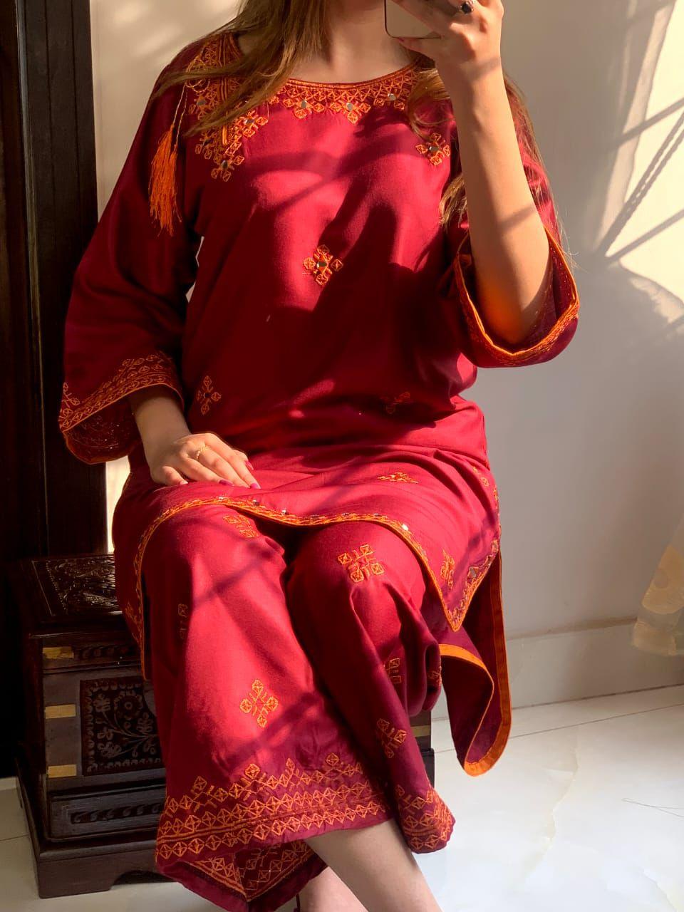 Desi Core Embroidery 2Pcs Stitched