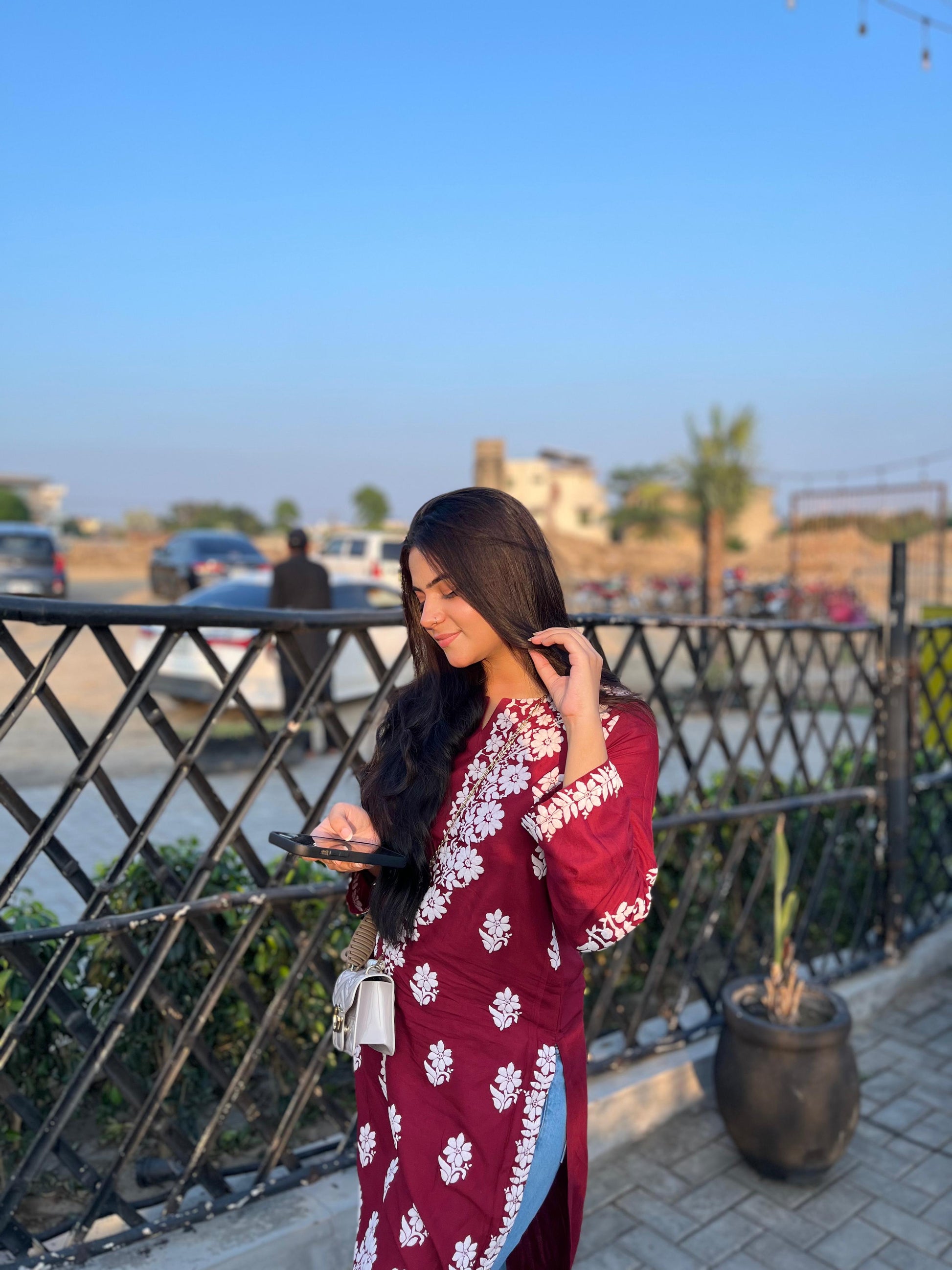 EMILY KURTI EMBOSSED (LONG SHIRT)