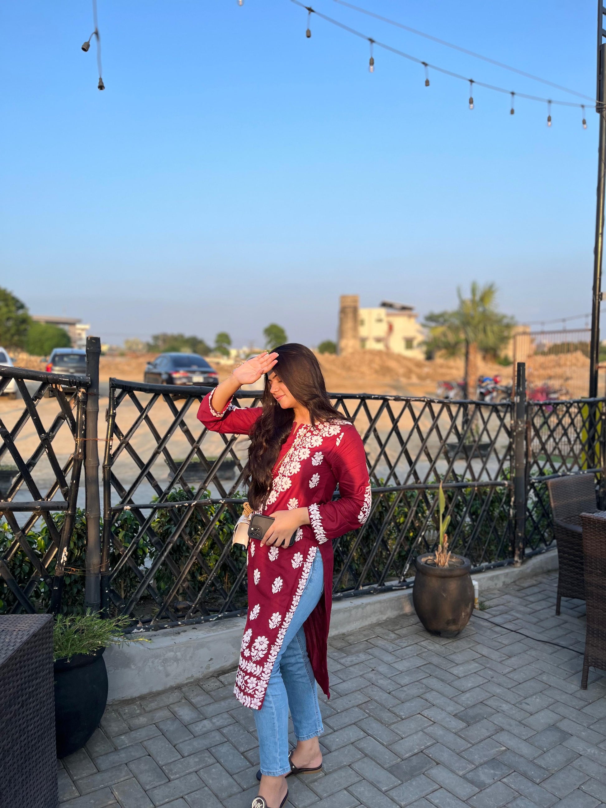 EMILY KURTI EMBOSSED (LONG SHIRT)