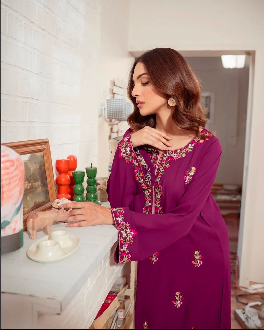 Vintage 2Pc Stitched