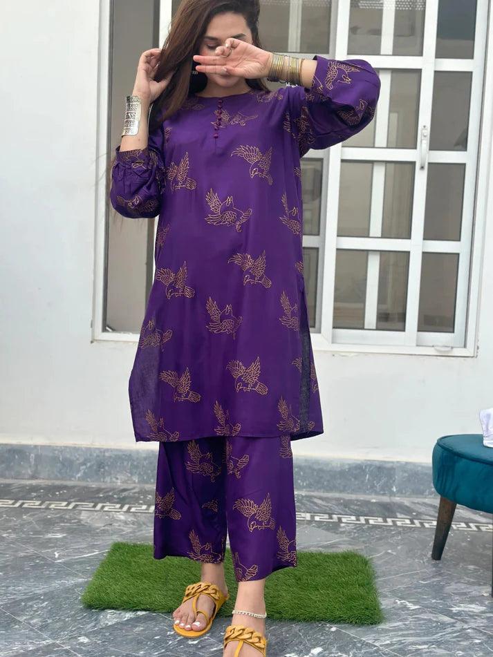 Sparrow 2Pcs Stitched