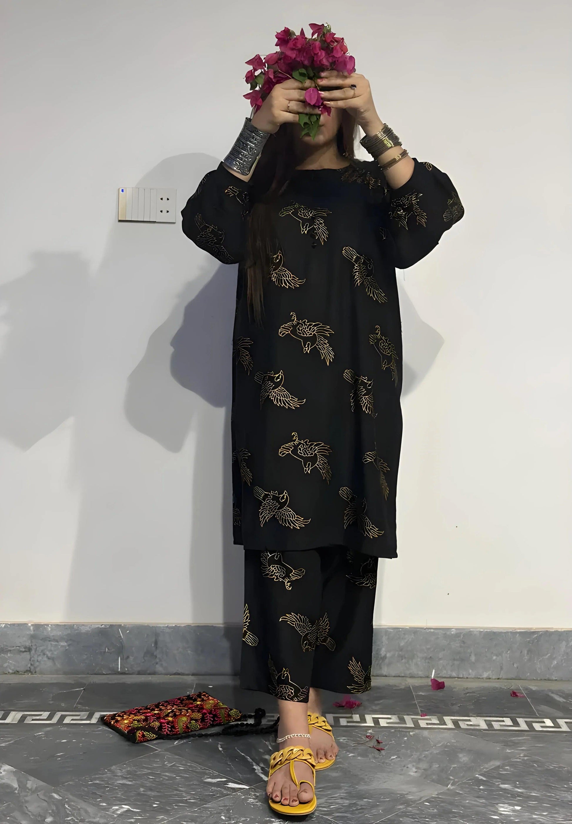 Sparrow 2Pcs Stitched