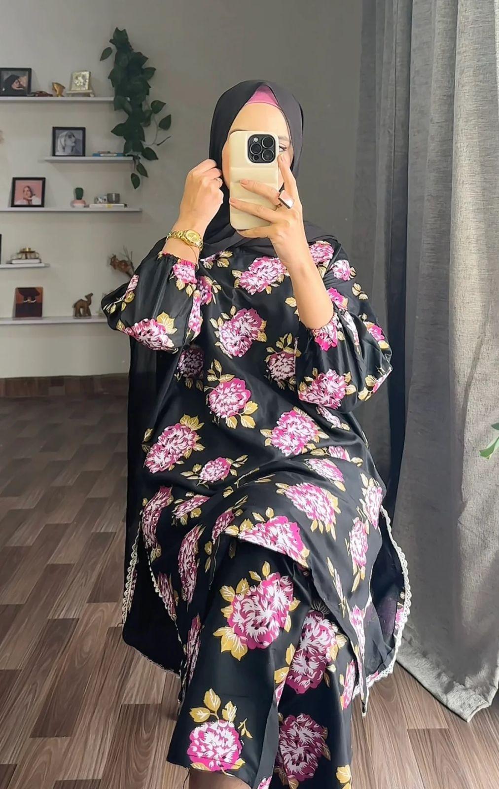 Flower Print 2Pcs Stitched