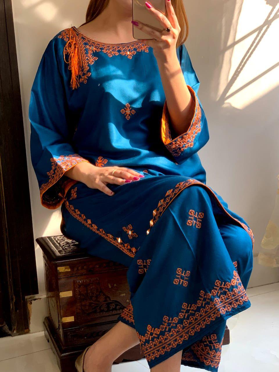 Desi Core Embroidery 2Pcs Stitched