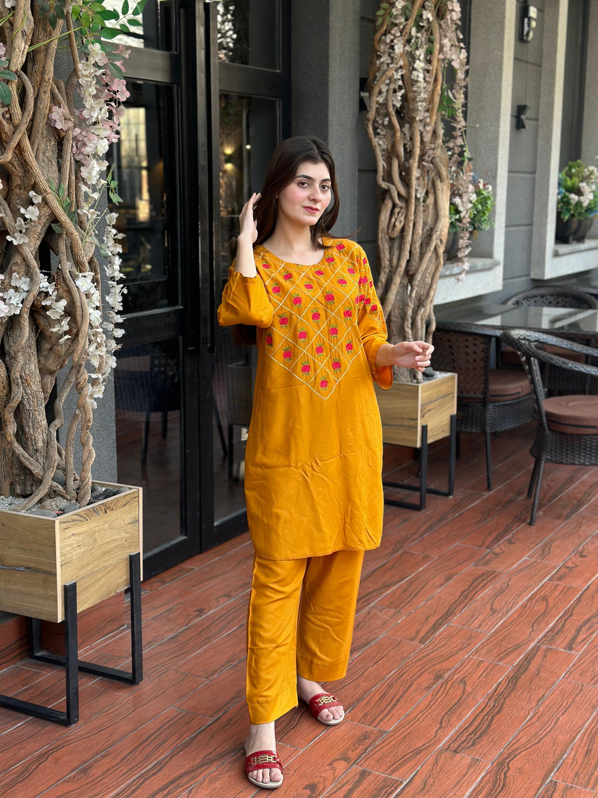 LAIRA Embroidered Article 2Pcs Stitched