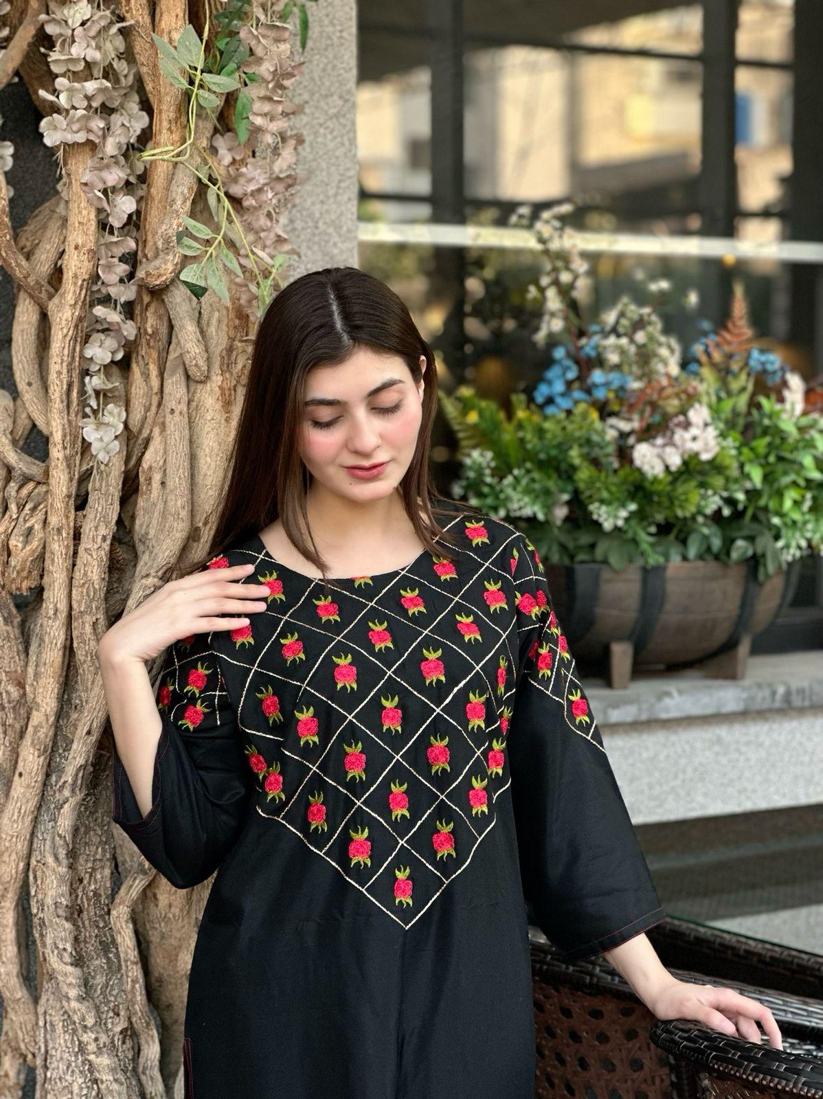 LAIRA Embroidered Article 2Pcs Stitched