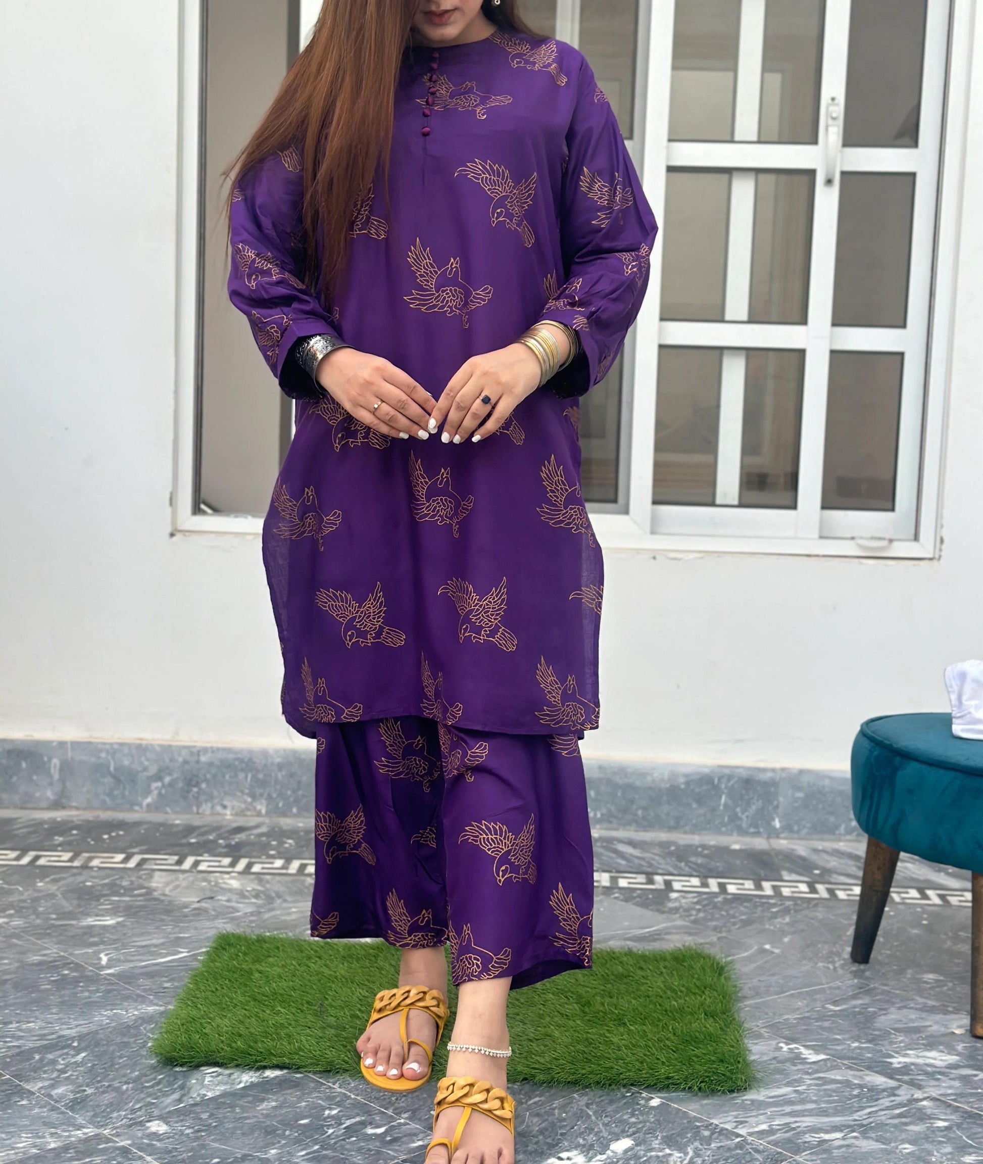 Sparrow 2Pcs Stitched