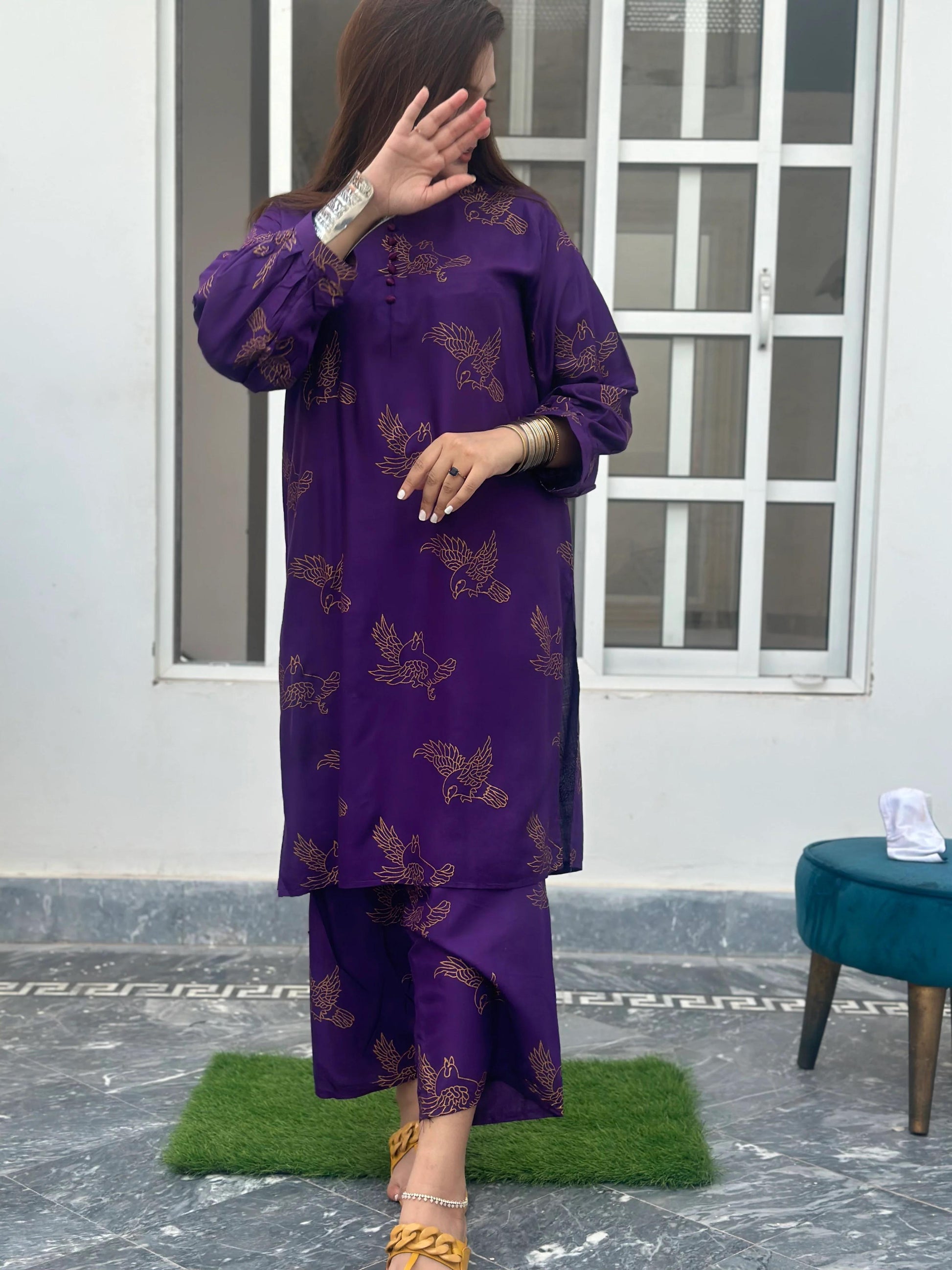 Sparrow 2Pcs Stitched