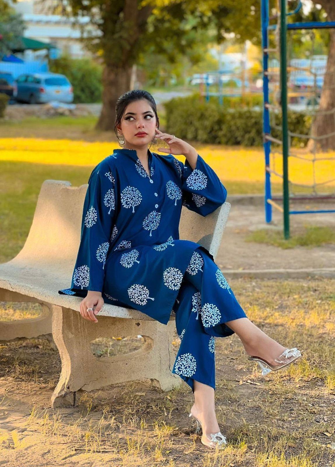 Floral TREE Print 2pc Stitched